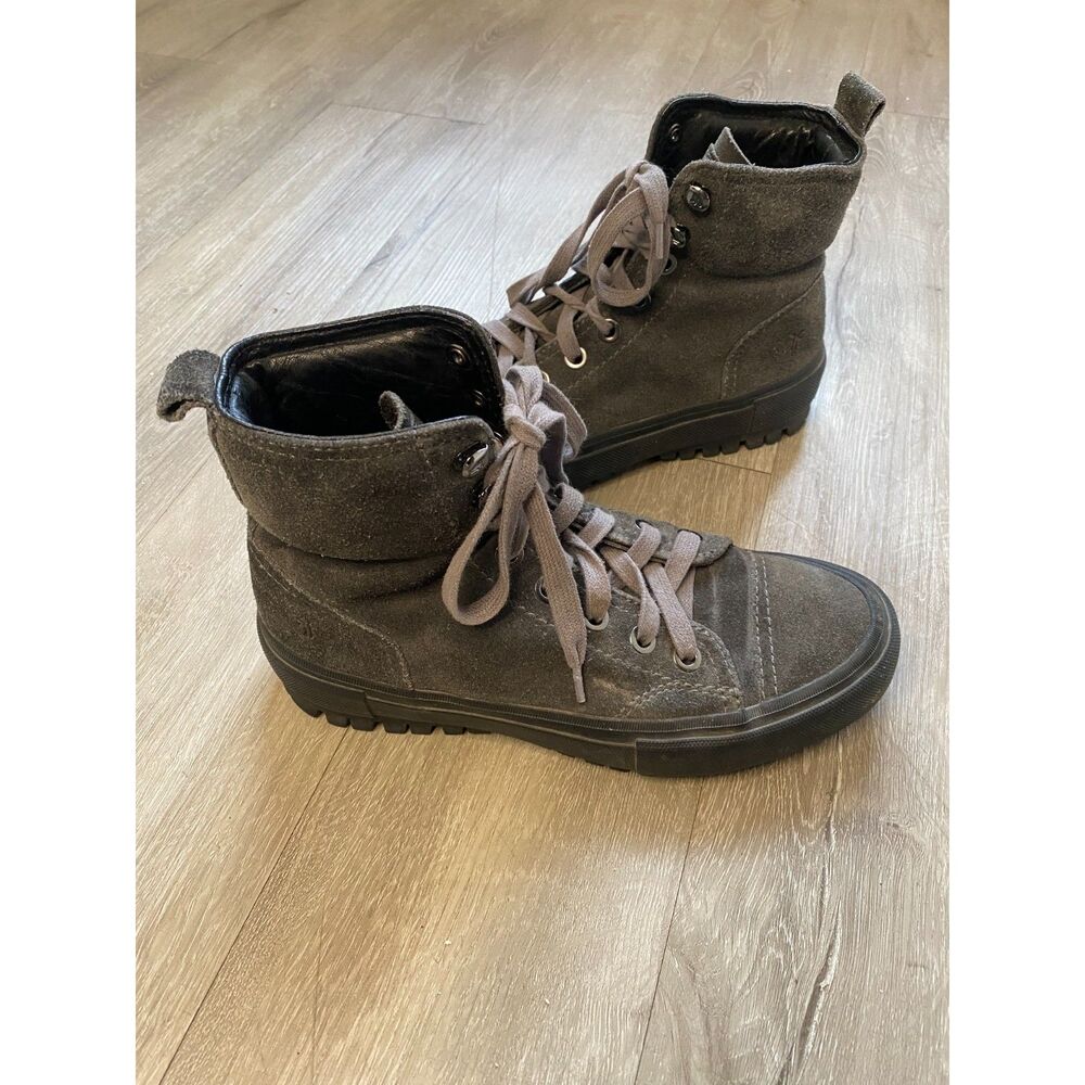 Frye Ryan Military 81107 Men's Size 7 Gray Suede Waterproof Lace Up Boots
